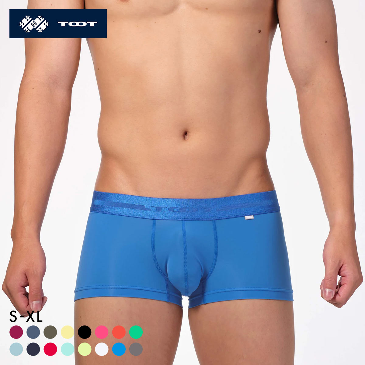 トゥート TOOT ReNEW TOOT NYLON ボクサーパンツ メンズ ローライズ 前とじ BC23A400 S M L LL XL(SKY-スカイブルー-S)