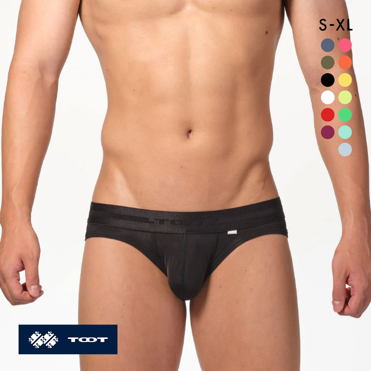 トゥート ReNEW TOOT NYLON BIKINI ビキニ フルバック ブリーフ メンズ 前とじ BC23A420 立体カップ TOOT(BK-ブラック-S)