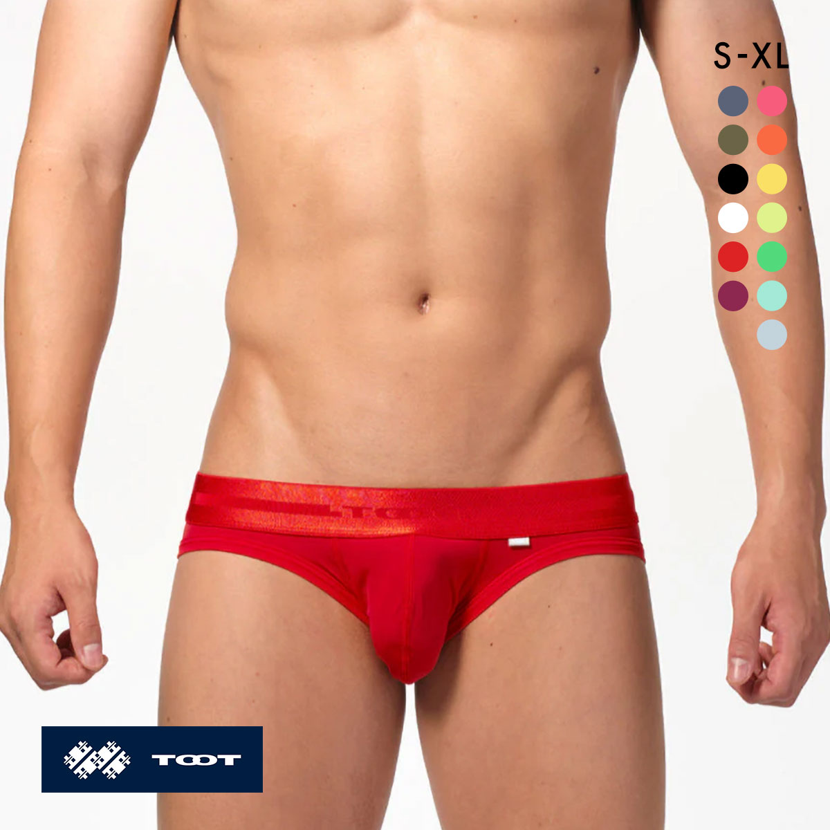 トゥート ReNEW TOOT NYLON BIKINI ビキニ フルバック ブリーフ メンズ 前とじ BC23A420 立体カップ TOOT(RE-レッド-S)