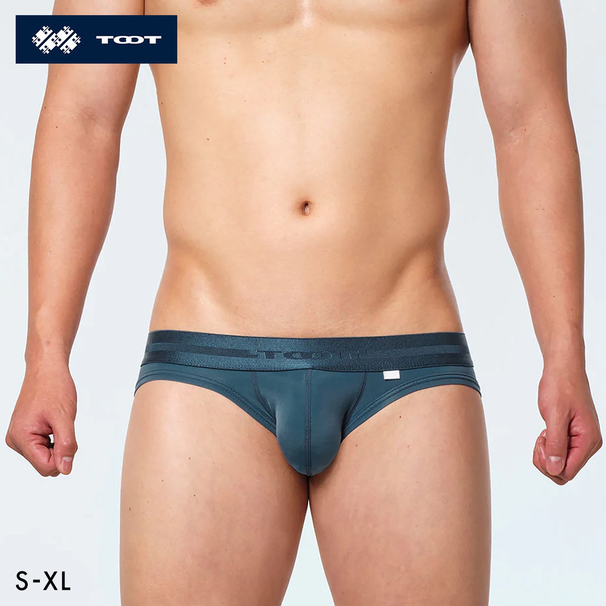 トゥート ReNEW TOOT NYLON BIKINI ビキニ フルバック ブリーフ メンズ 前とじ BC23A420 立体カップ TOOT(BGY-ブルーグレー-S)