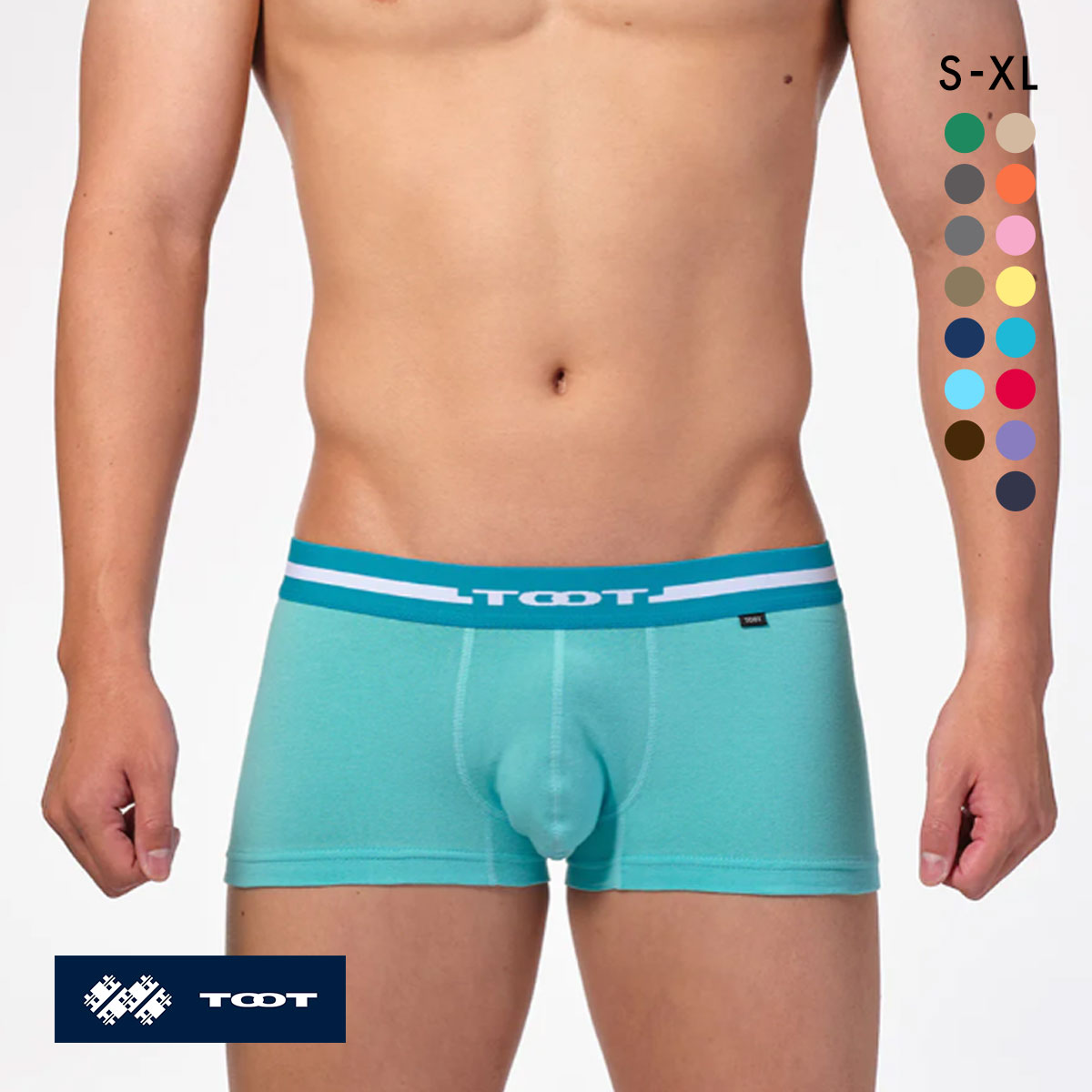 トゥート TOOT ReNEW TOOT COTTON ボクサーパンツ メンズ ローライズ 前とじ BC23S100 S M L LL XL(AQ-アクア-S)