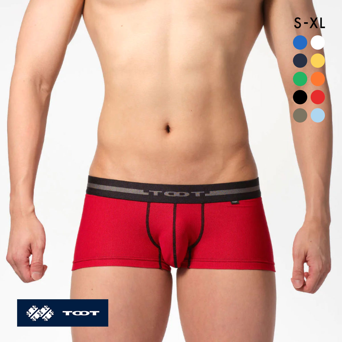 トゥート TOOT ReNEW TOOT MESH ボクサーパンツ メンズ ローライズ 前とじ BC23S200 S M L LL XL(RE-レッド-S)