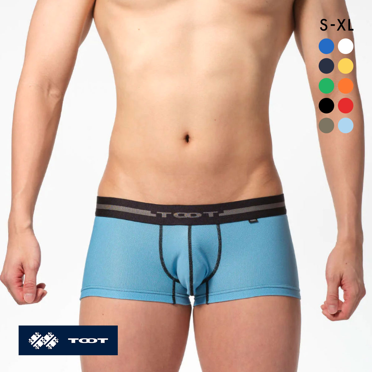 トゥート TOOT ReNEW TOOT MESH ボクサーパンツ メンズ ローライズ 前とじ BC23S200 S M L LL XL(SX-サックス-S)