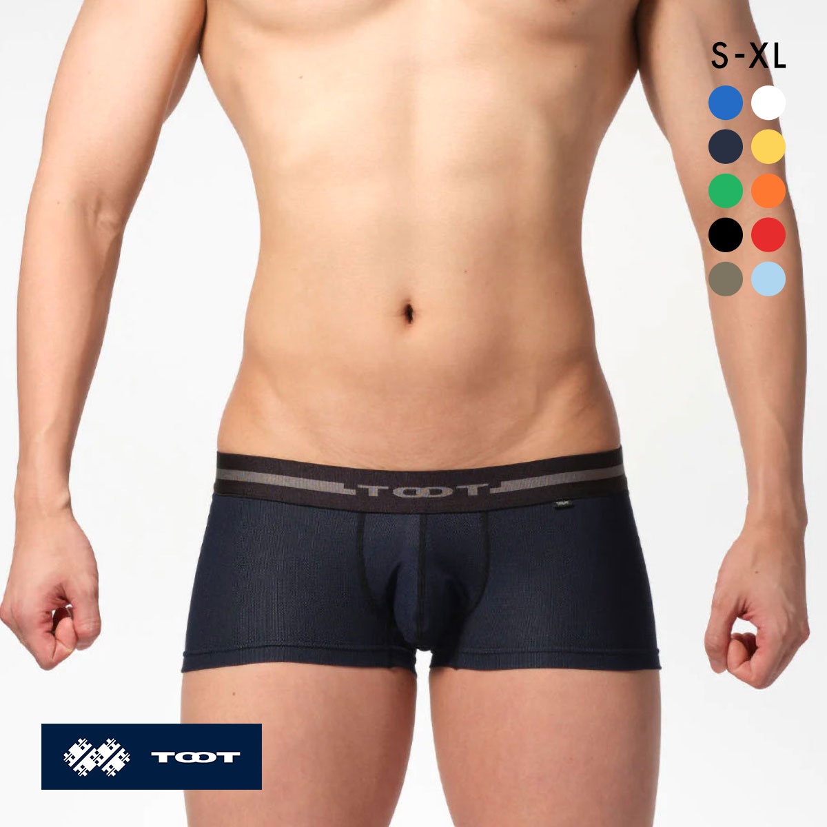トゥート TOOT ReNEW TOOT MESH ボクサーパンツ メンズ ローライズ 前とじ BC23S200 S M L LL XL(NV-ネイビー-S)