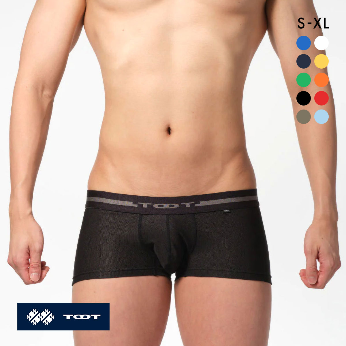 トゥート TOOT ReNEW TOOT MESH ボクサーパンツ メンズ ローライズ 前とじ BC23S200 S M L LL XL(BK-ブラック-S)
