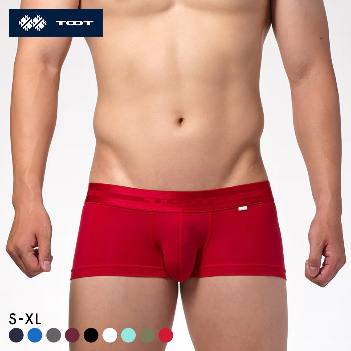トゥート TOOT ReNEW TOOT NYLON nano ボクサーパンツ メンズ ローライズ 前とじ BC25A410 S M L LL XL 大きいサイズ(RE-レッド-S)