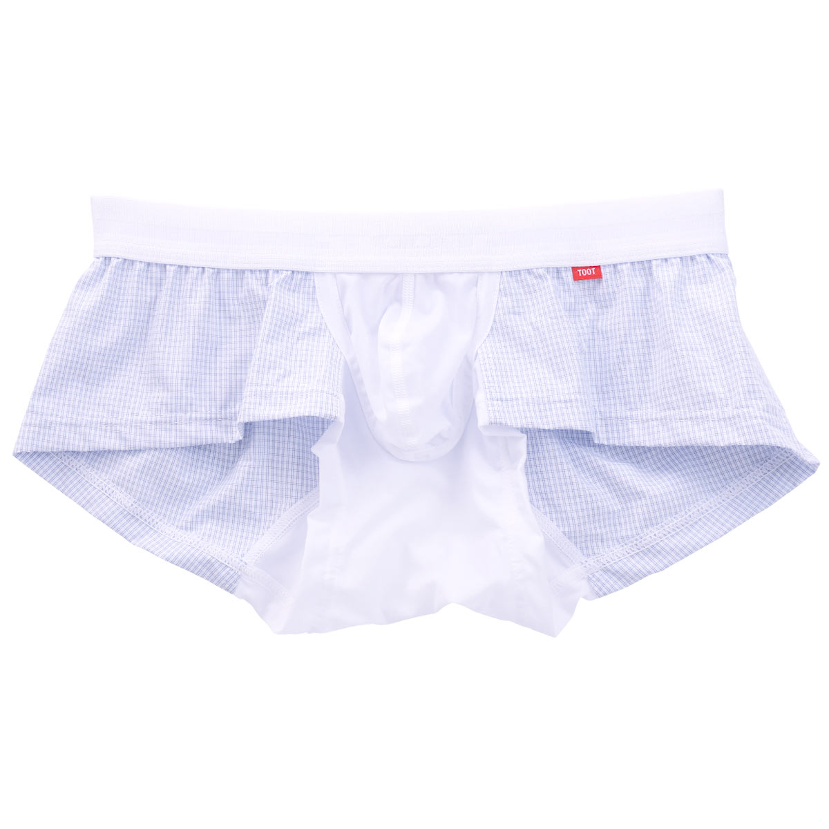 トゥート TOOT ギンガム ボクサートランクス メンズ 前とじ(SX-サックス-S)