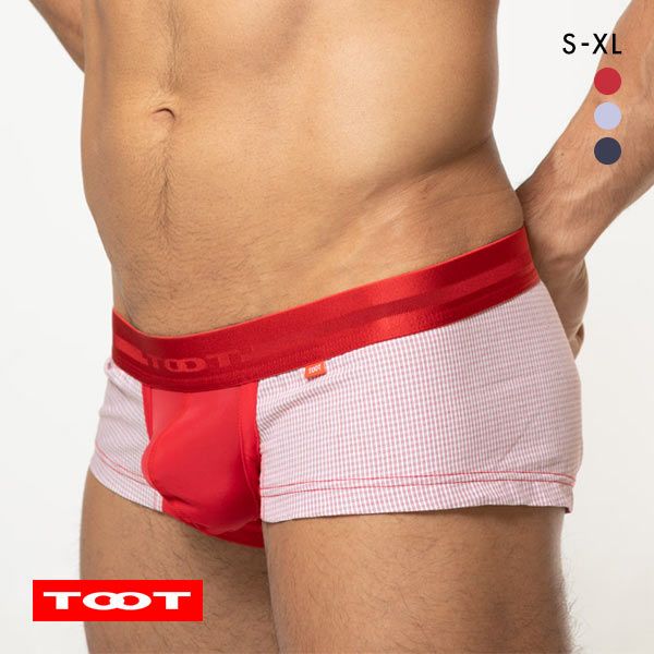 トゥート TOOT ギンガム ボクサートランクス メンズ 前とじ