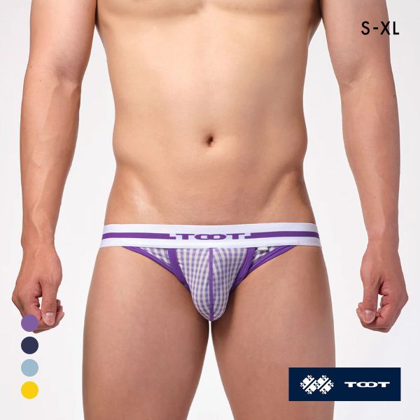 トゥート ギンガムチェック ビキニ III ビキニ フルバック メンズ 前閉じ 立体カップ ローライズ TOOT
