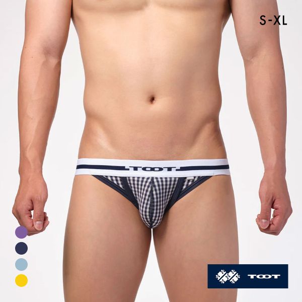 トゥート ギンガムチェック ビキニ III ビキニ フルバック メンズ 前閉じ 立体カップ ローライズ TOOT