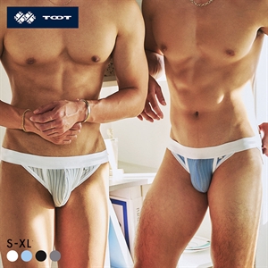 トゥート TOOT ピンストライプ ビキニ フルバック メンズ ブリーフ 前閉じ 日本製 BV26S008