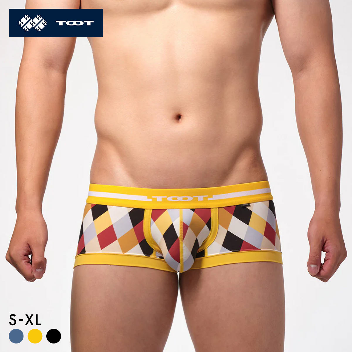 トゥート モダンカラーダイヤ ボクサー ボクサーパンツ ローライズ メンズ 前とじ TOOT(YE-イエロー-S)