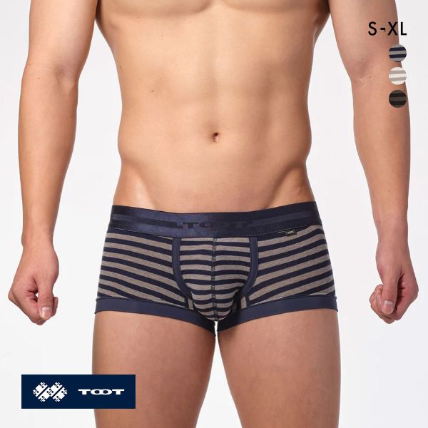 トゥート ウォーム ボーダー ボクサー ウルトラマイクロボクサーパンツ S-XL ローライズ メンズ 前とじ CB25S304 立体カップ TOOT