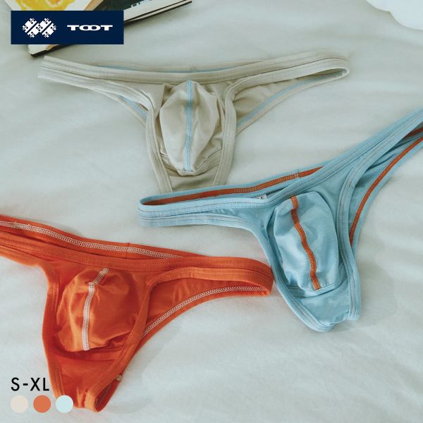 トゥート ハイマテリアル カラーステッチ ビキニ メンズ 前閉じ 立体カップ ローライズ TOOT