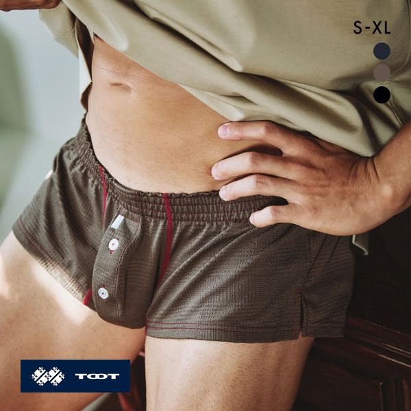 トゥート カラーステッチ フィットトランクス2 メンズ 前開き なめらか ローライズ 立体カップ TOOT