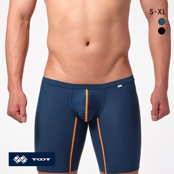 トゥート TOOT スムースヘム ロングボクサーパンツ メンズ 前とじ LB24S329 ストレッチナイロン ひびきにくい