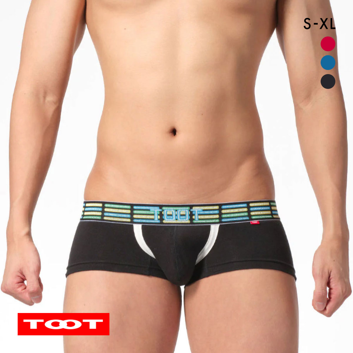 トゥート TOOT レーザーライン コットン nano ボクサーパンツ メンズ 前とじ NB23S101(BK-ブラック-S)