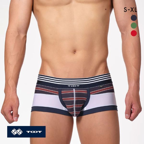 トゥート TOOT プレッピーボーダー nano ボクサーパンツ メンズ 前とじ NB24A025 ナノボクサー 立体カップ