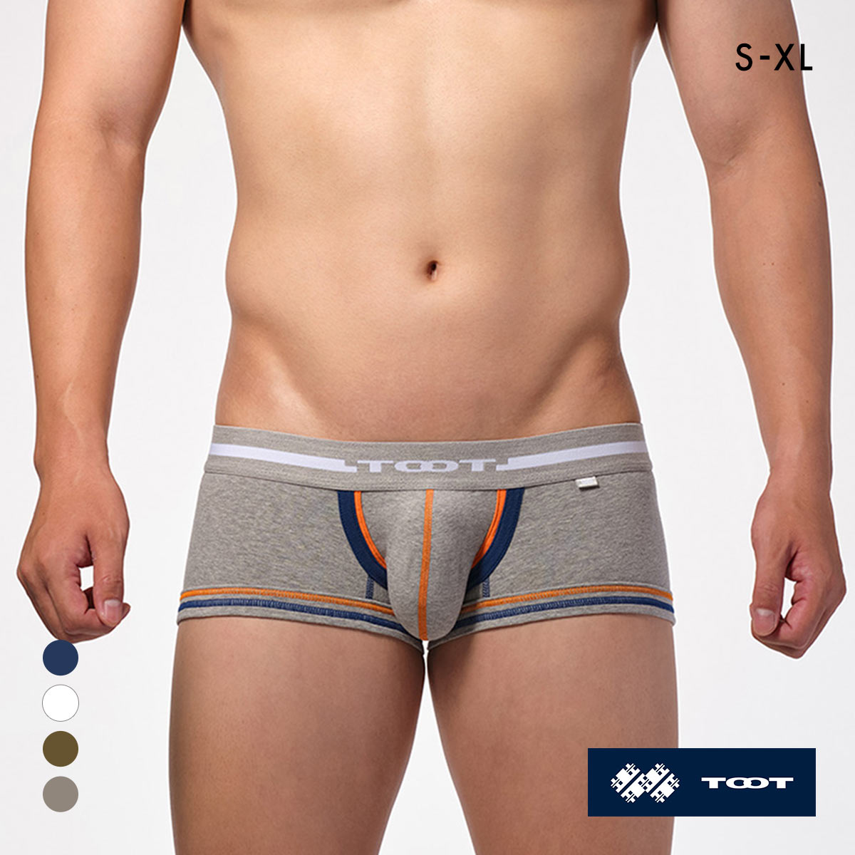 トゥート レイヤードバインダー ボクサー III ボクサーパンツ メンズ 前とじ 立体カップ TOOT(GY-グレー-S)