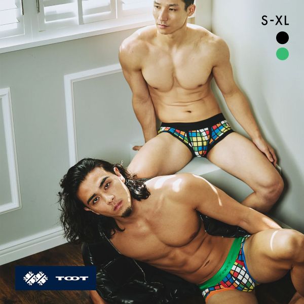 トゥート TOOT カラフル ブロックプリント nano ボクサーパンツ メンズ 前とじ NB25S017 ナノボクサー 立体カップ