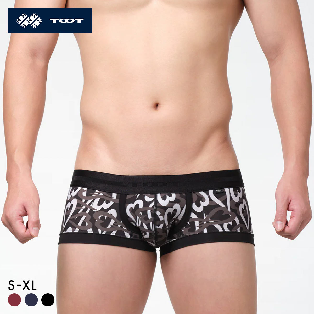 トゥート TOOT ハートカモ nano ボクサーパンツ メンズ 前とじ ハートカモ nano(BK-ブラック-S)