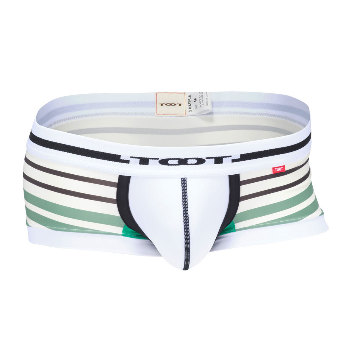 トゥート TOOT ブライト マリンボーダー nano ボクサーパンツ メンズ 前とじ NB32L402(GR-グリーン-S)