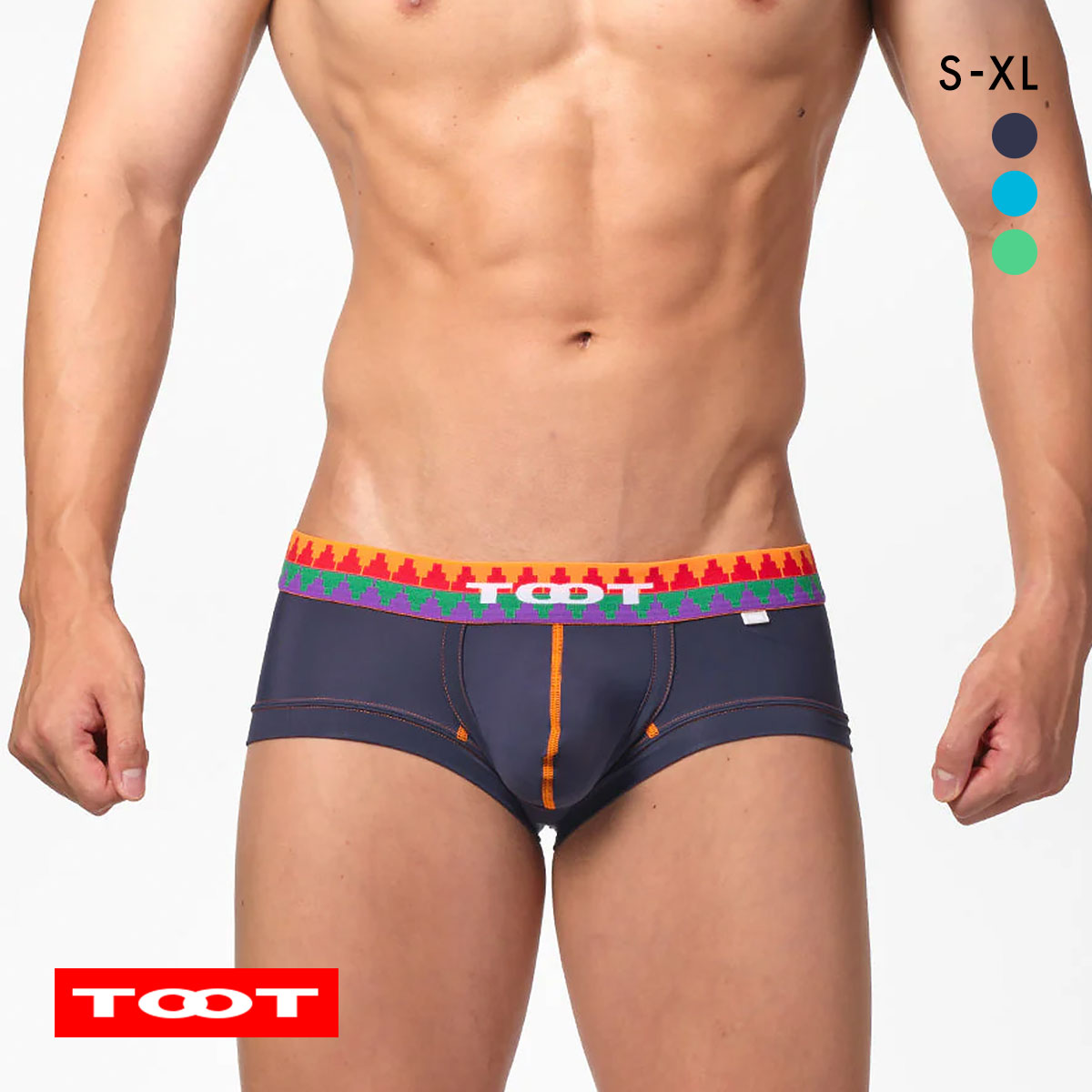 トゥート TOOT トライバルバンド スーパーnano ボクサーパンツ ローライズ メンズ 前とじ SN23A001 ストレッチナイロン(NV-ネイビー-S)