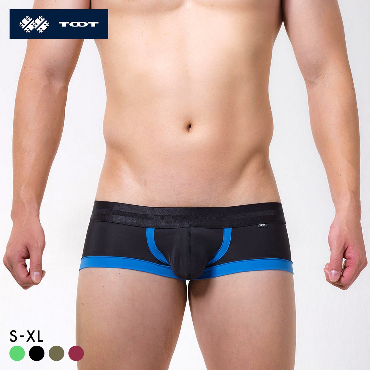 トゥート TOOT エンブレム ナイロン スーパーnano ボクサー メンズ ボクサーパンツ 前とじ 日本製 SN25A028(BK-ブラック-S)