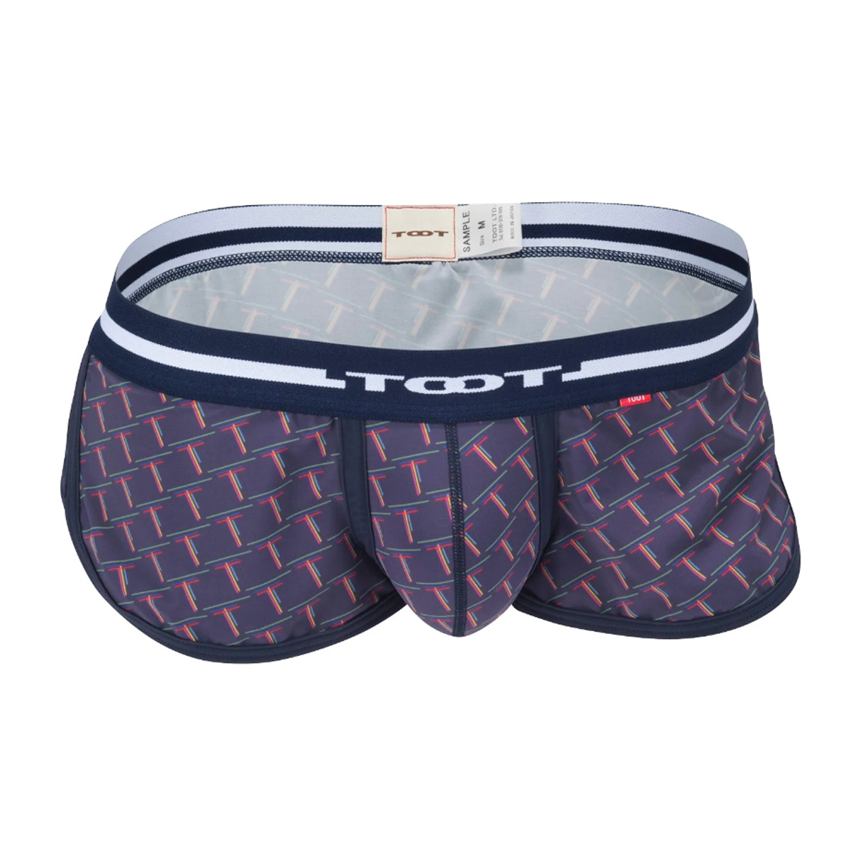トゥート TOOT モノグラム ランニング ボクサーパンツ ローライズ メンズ 前とじ XB23S011(NV-ネイビー-S)