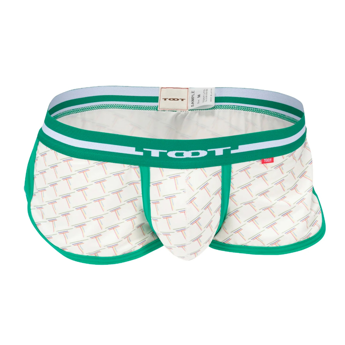 トゥート TOOT モノグラム ランニング ボクサーパンツ ローライズ メンズ 前とじ XB23S011(GR-グリーン-S)