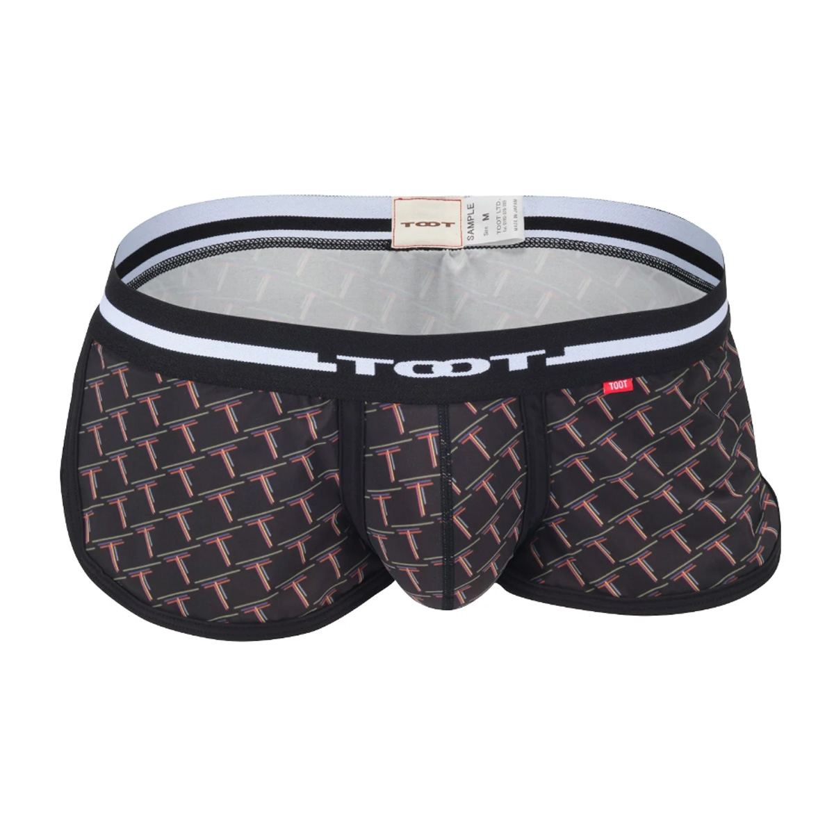 トゥート TOOT モノグラム ランニング ボクサーパンツ ローライズ メンズ 前とじ XB23S011(BK-ブラック-S)