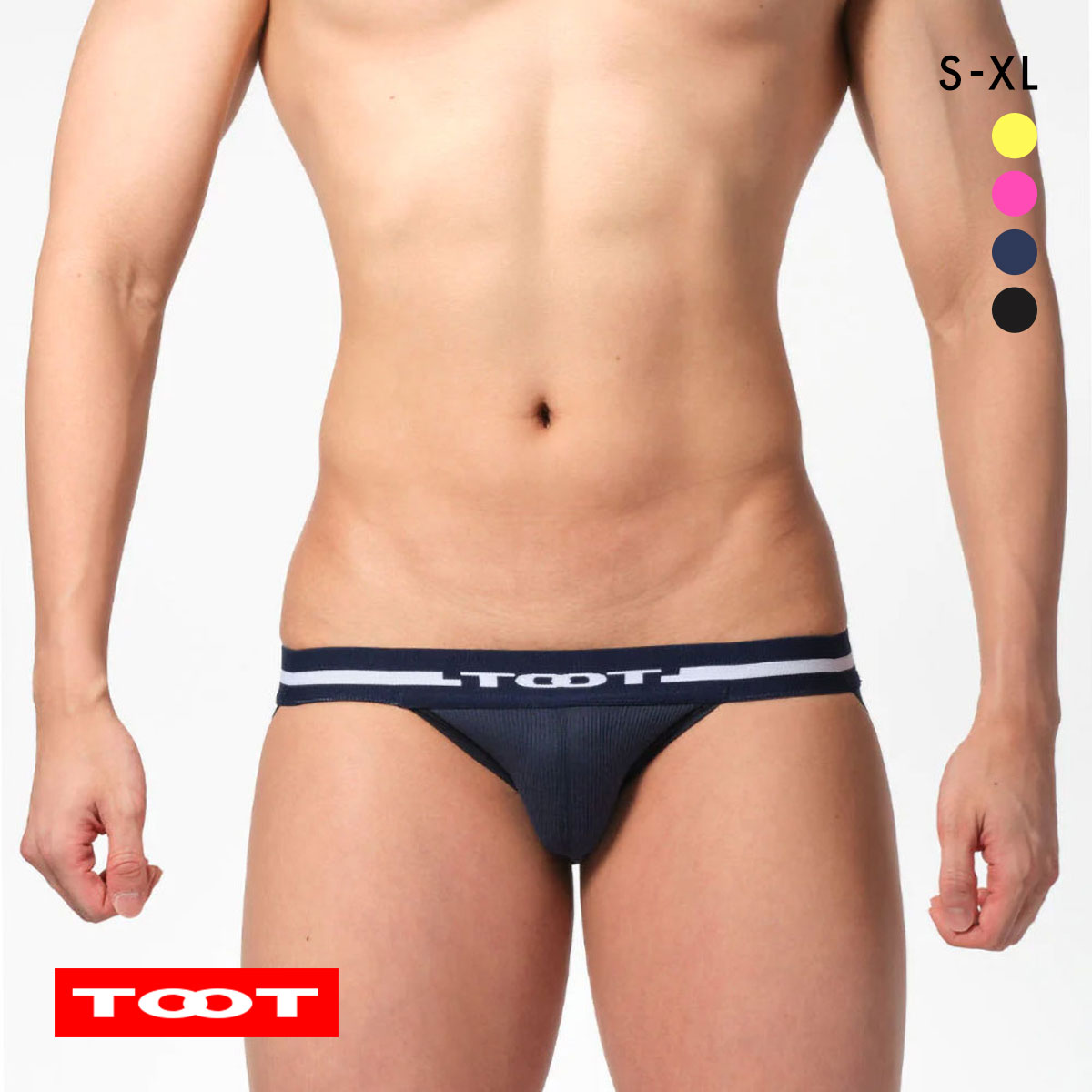 トゥート TOOT リブフロント ジョック パンツ メンズ Yバック YB23S401(NV-ネイビー-S)