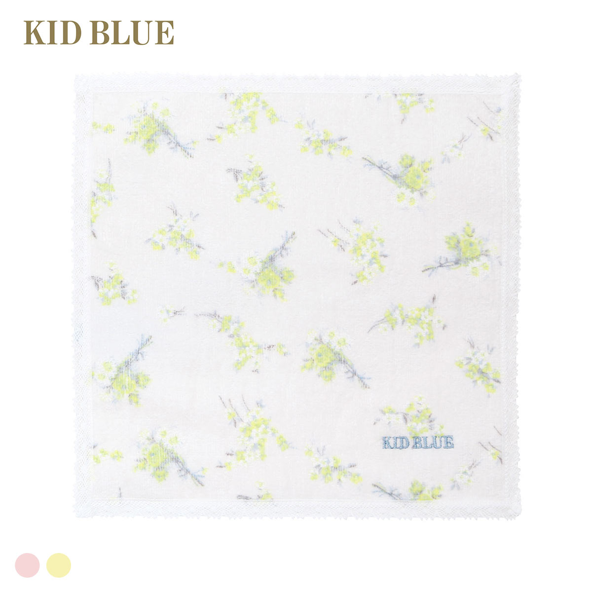 キッドブルー 26ブリティッシュブーケ ハンカチ KID BLUE(YE-イエロー-Free)