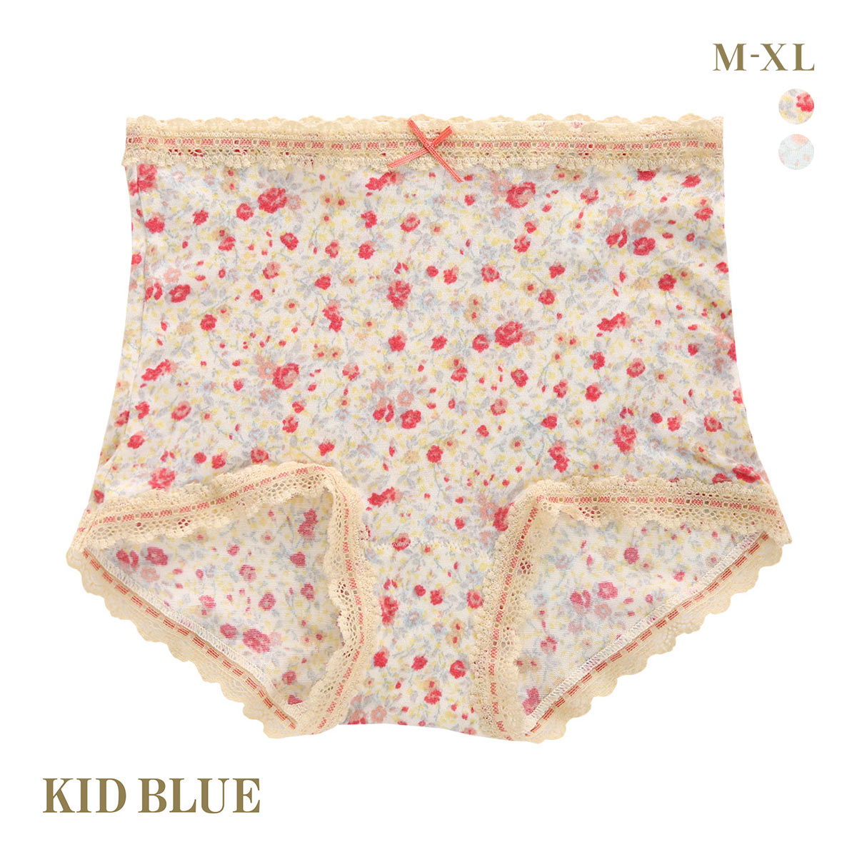 キッドブルー 24ガーニッシュフラワー ショーツ ショートカルソン ボーイレングス KID BLUE(IV-アイボリー-M)