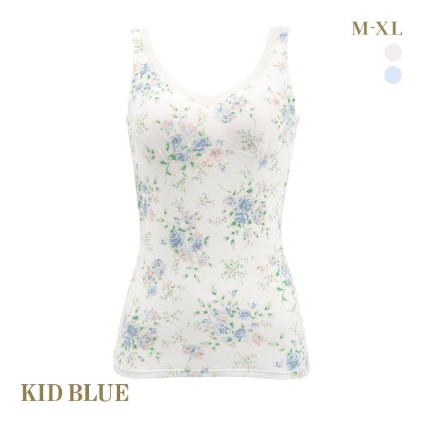 キッドブルー ジャスミンローズ カップ付き キャミソール 大きいサイズ KID BLUE キッドブルー ジャスミンローズ カップ付き キャミソール 大きいサイズ KID BLUE