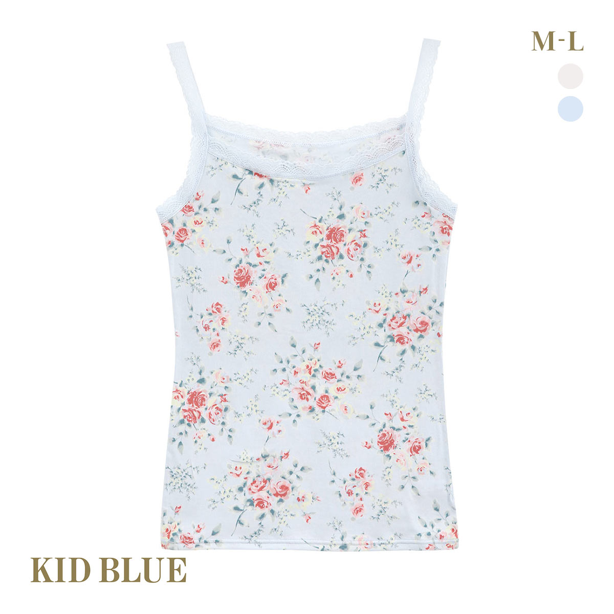 キッドブルー ジャスミンローズ キャミソール レディース インナー KID BLUE(SX-サックス-M)