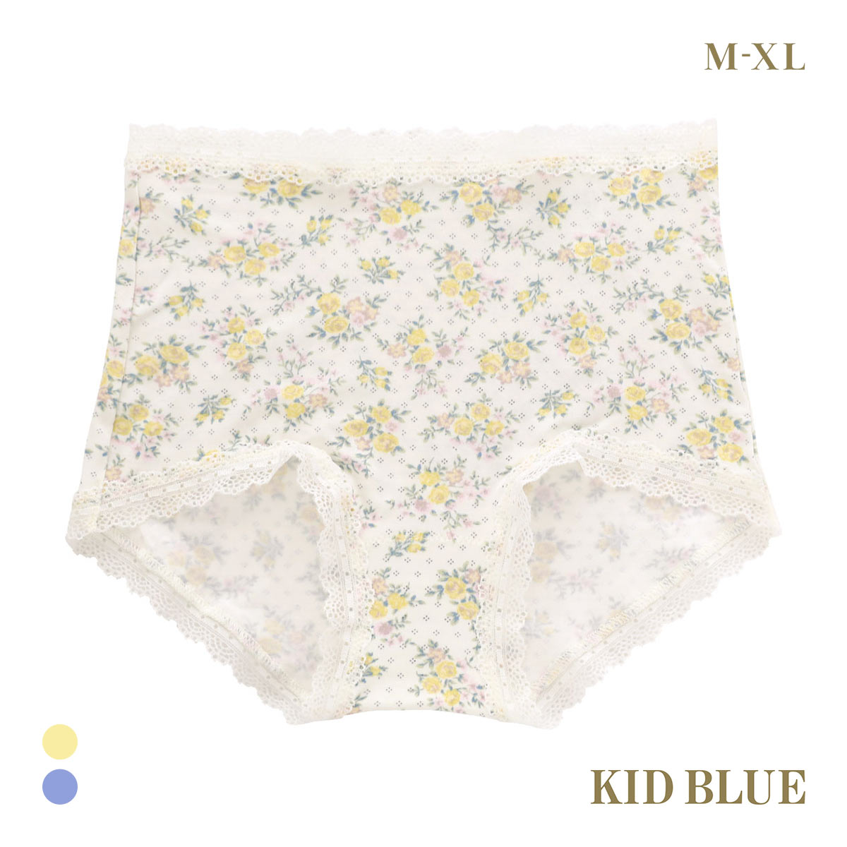 キッドブルー ピンドットフラワー ショーツ ショートカルソン ボーイレングス KID BLUE(YE-イエロー-M)