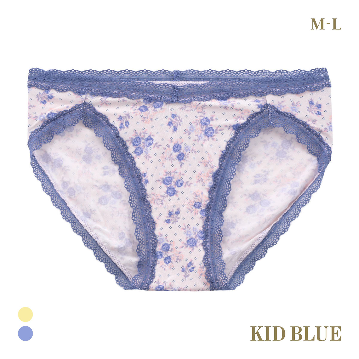 キッドブルー ピンドットフラワー ショーツ スタンダード ノーマルショーツ KID BLUE(BU-ブルー-M)