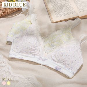 キッドブルー 26ブリティッシュブーケ ノンワイヤー ブラジャー ソフトブラジャー 三角ブラ ブラレット 大きいサイズ KID BLUE