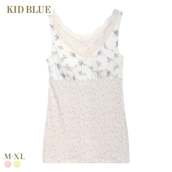 キッドブルー 26ブリティッシュブーケ カップ付き キャミソール レディース インナー KID BLUE(PI-ピンク-M)