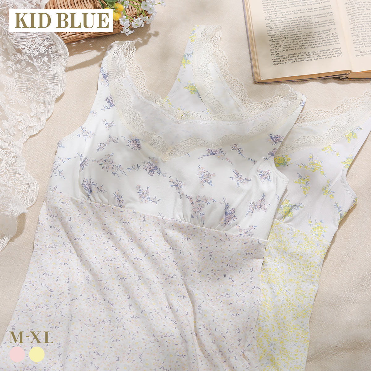 キッドブルー 26ブリティッシュブーケ カップ付き キャミソール レディース インナー KID BLUE