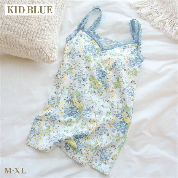 キッドブルー 26フローラルガーデン カップ付き キャミソール インナー レディース 大きいサイズ KID BLUE