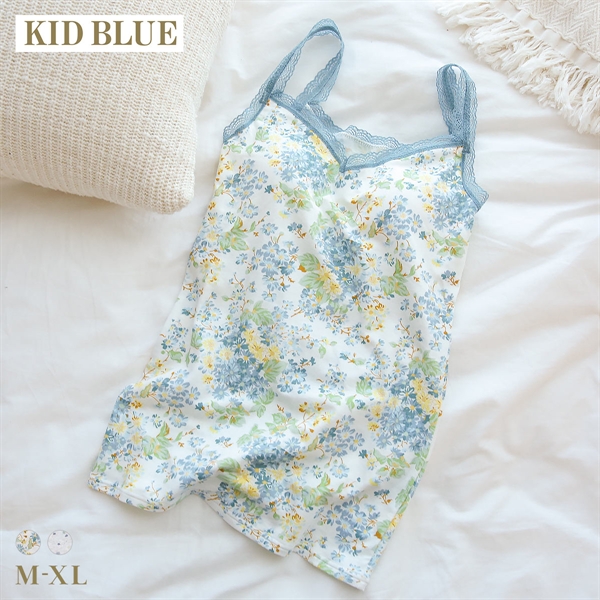 キッドブルー 26フローラルガーデン カップ付き キャミソール インナー レディース 大きいサイズ KID BLUE