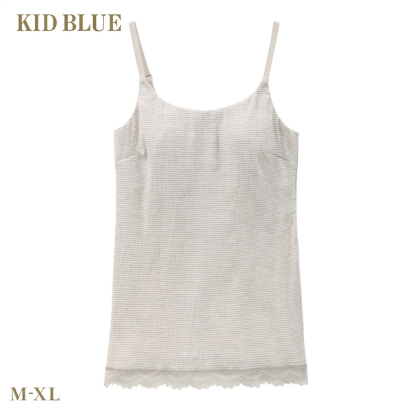キッドブルー ボタニカルクレープ カップ付き キャミソール レディース インナー 高島ちぢみ 大きいサイズ KID BLUE