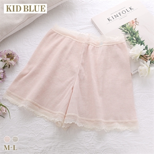 キッドブルー ボタニカルクレープ フレアショーツ ショーツ 1分丈 フレア 高島ちぢみ KID BLUE