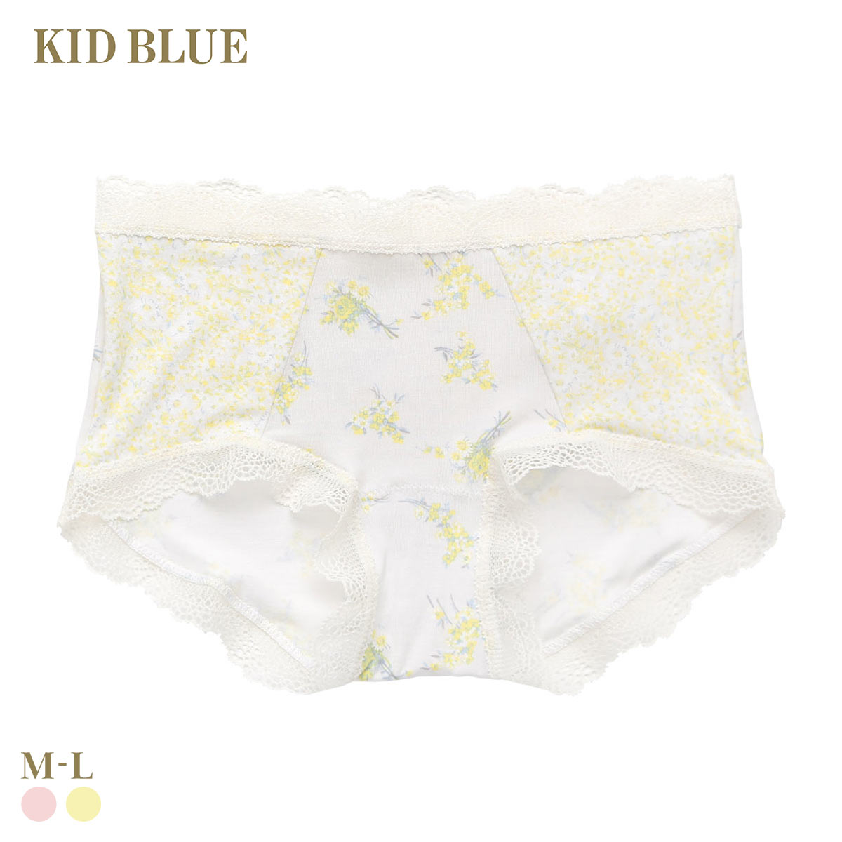 キッドブルー 26ブリティッシュブーケ ショーツ ショートカルソン ヒップハンガー ボーイレングス 単品 KID BLUE(YE-イエロー-M)