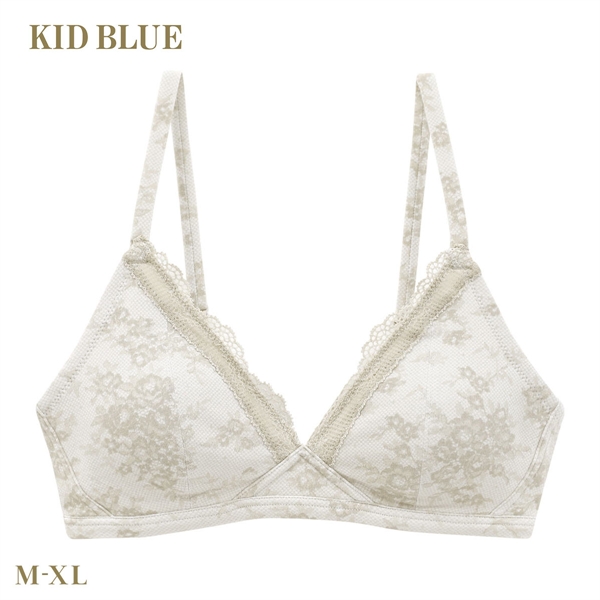 キッドブルー 26ローズレースＰＴ ノンワイヤー ブラジャー ソフトブラジャー 三角ブラ ブラレット 大きいサイズ 下着 KID BLUE
