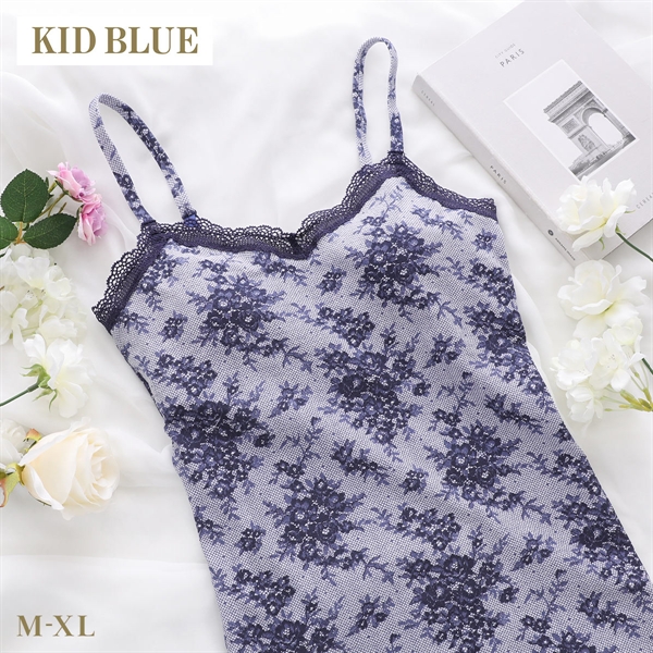 キッドブルー 26ローズレースPT カップ付き キャミソール インナー レディース 大きいサイズ 下着 KID BLUE