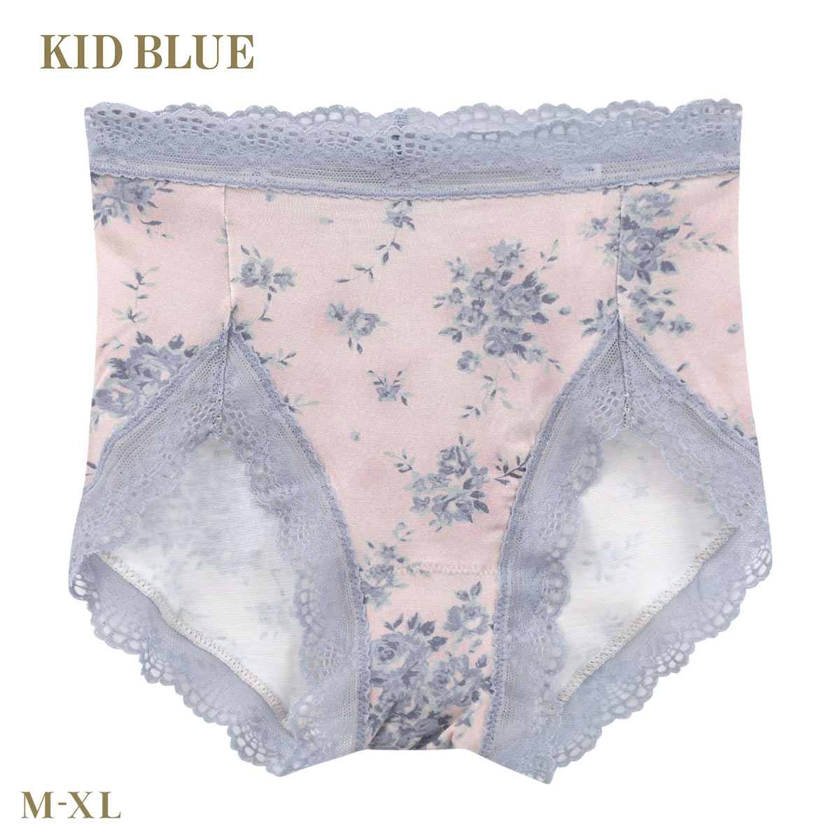 キッドブルー AWブラッサムPT ショーツ 深型 大きいサイズ レディース 下着 KID BLUE(BU-ブルー-M)