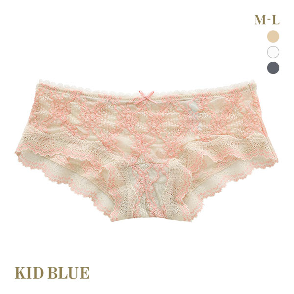 キッドブルー KID BLUE シャーリングレース ショートカルソン ヒップハンガー ボーイレングス 総レース 単品